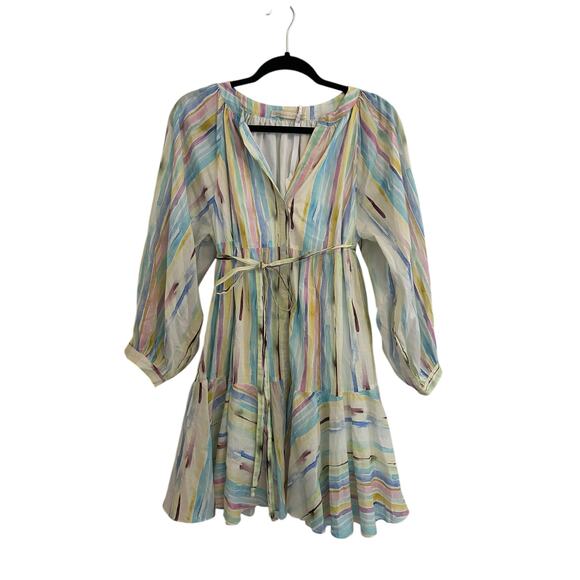 Charina Sarte Watercolor Stripe Mini Dress - Picture 3 of 8
